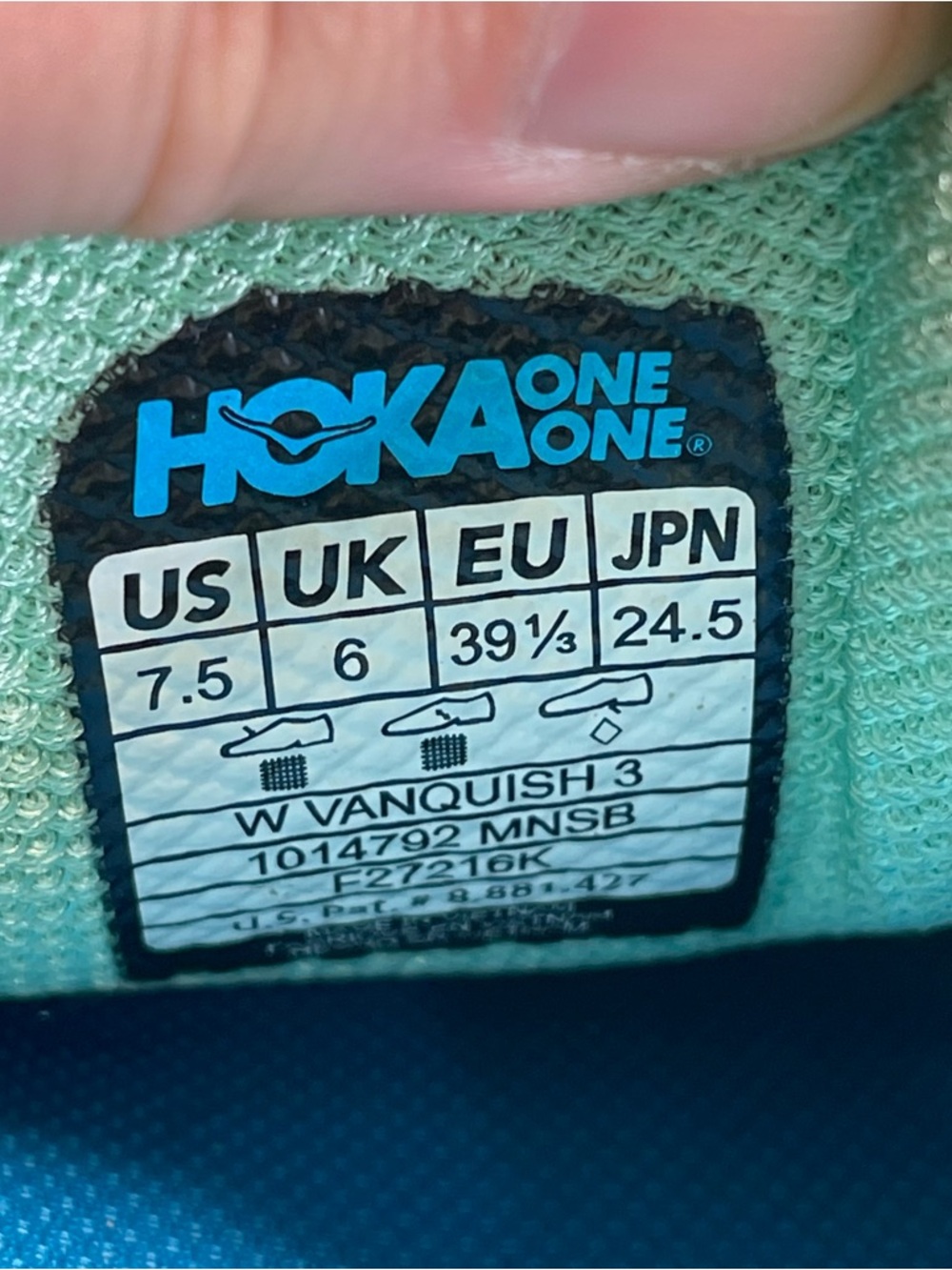 Hoka One One Vanquish 3 Running Shoes Size 7.5 Women’s - Picture 12 of 12